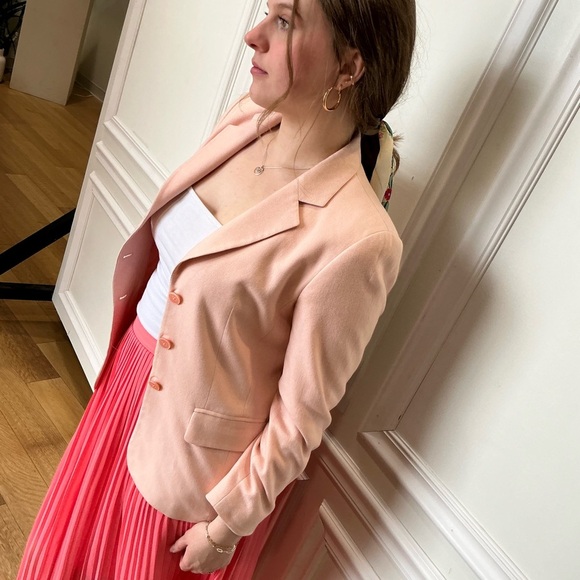 Escada beautiful pale pink cashmere blend blazer - Picture 7 of 14